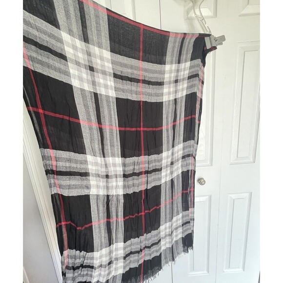 Women Scarf Shawl Rayon Plaid Multicolor 78 x 30 - Picture 9 of 11